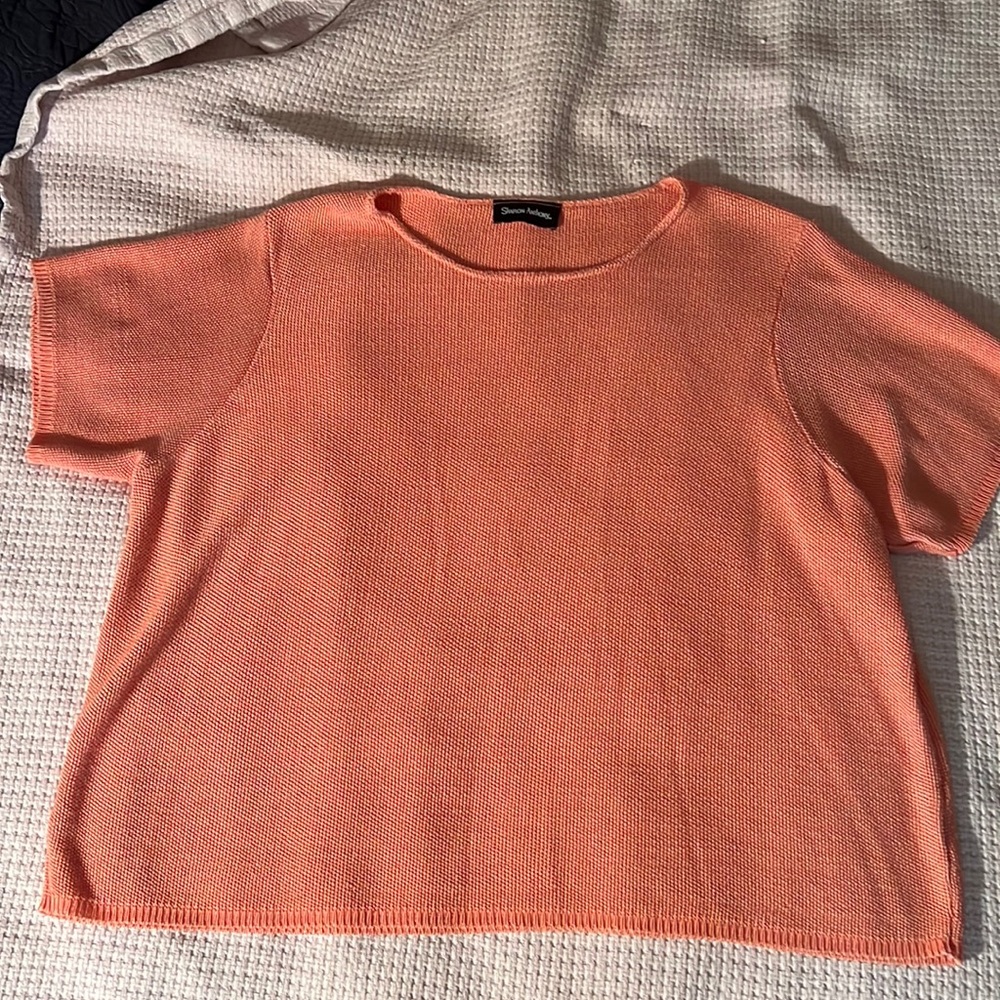 Peach colored Sharon Anthony Rayon top